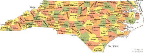 Nc County Map With Cities - Vicky Jermaine