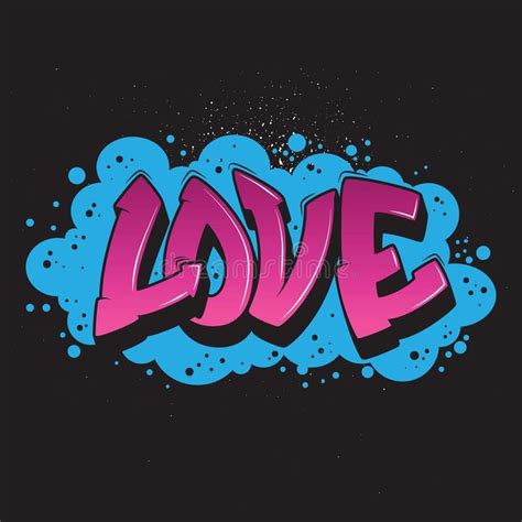 Love Graffiti Style Graphic Vector Illustration