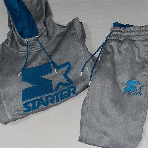 STARTER hoodie and track pants set Size small but... - Depop