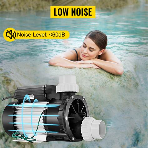 VEVOR Swimming 1/2 HP 110V Hot Tub 0.37 Kw Water Circulation Spa Pump Above Ground Pool and ...