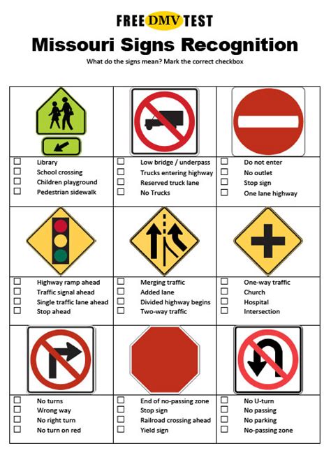 Free Missouri Dor Road Signs Permit Practice Test 2015 Mo | Images and Photos finder