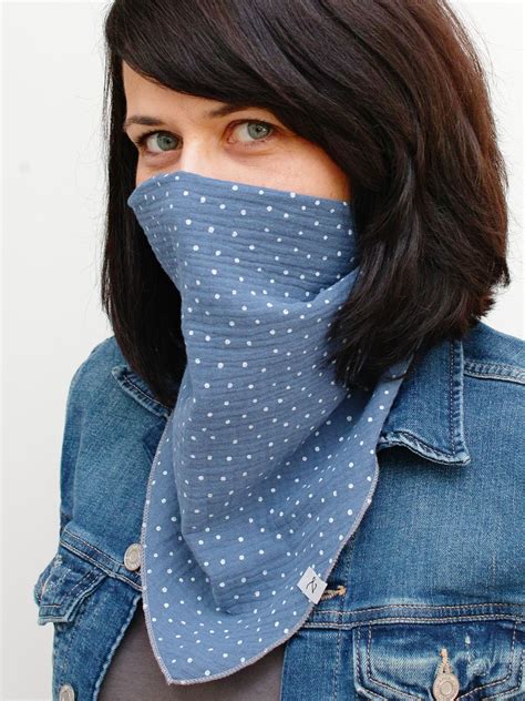 Cotton muslin neck scarf bandana face mask, cotton bandana triangle ...