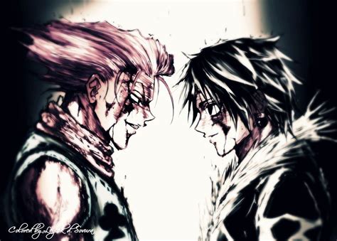 Hunter x Hunter - Hisoka vs Chrollo - I want this animated so bad...Loved how the fight turned ...