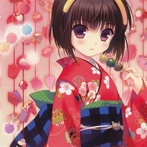 Kimono Chan, pretty, adorable, sweet, nice, japan, anime, yukata, anime girl, HD wallpaper | Peakpx