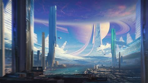 ArtStation - Ring World, Michael Pedro | Fantasy landscape, Futuristic city, Concept art world