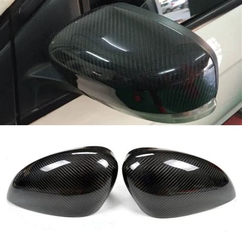 New Carbon Fiber Car Side Door View Mirrors Replacment Cover For Ford ...