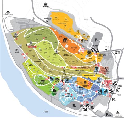 Prague Zoo map - Ontheworldmap.com