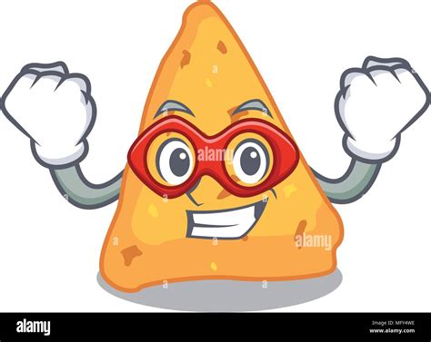 Super hero nachos character cartoon style vector illustration Stock ...