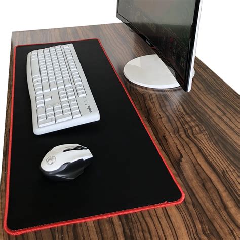 Pure Black Large Gaming Mouse Pad Colorful Lockedge Mouse Mat Keyboard Mat Table Mat Desk Mat ...