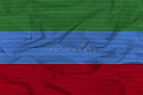 Flag of Dagestan, Fabric Flag of Dagestan. National Flag of Dagestan, Fabric and Texture Flag ...