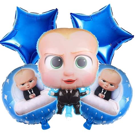 5 PCS Baby Boss Balloons BOSS Balloons Baby Balloons Helium Boss Decorations Birthday Party ...