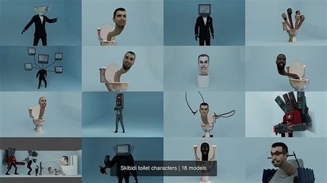 Skibidi toilet characters 3D Model Collection | CGTrader