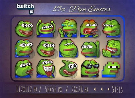 Pepe Meme Emote for Twitch, Discord or Youtube / Twitch Emotes / Pepe Emotes /streamer Emotes ...