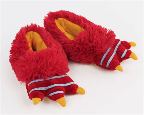 Kids Red Monster Slippers | Kids Monster Foot Slippers