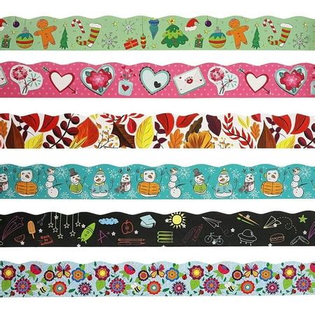 Classroom Bulletin Board Borders (6 Pack), 6 Assorted Designs - Walmart.com - Walmart.com