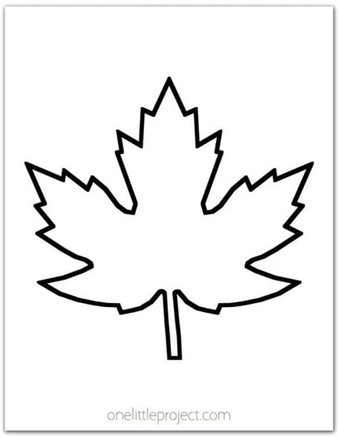 Leaf Template | Free Printable Leaf Outlines - One Little Project