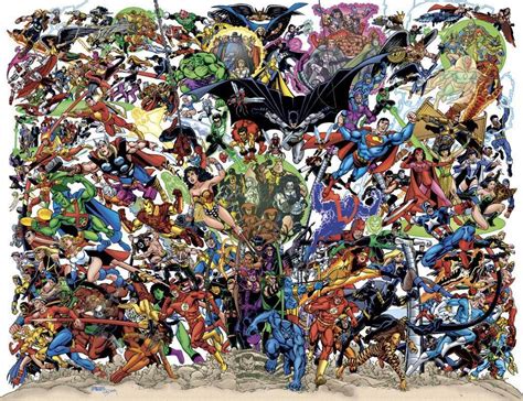 Marvel/DC JLA/Avengers Artwork by George Perez | Once Upon A Geek