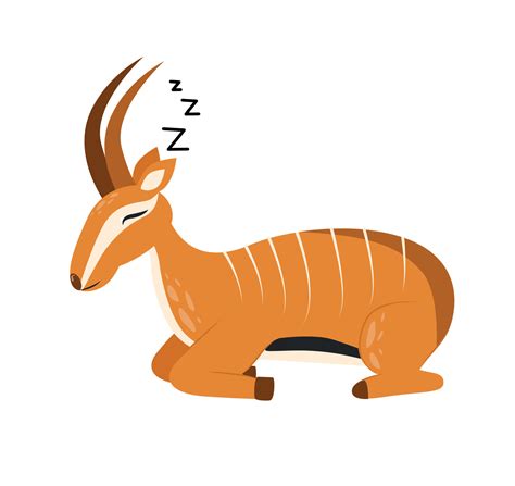 Illustration of an antelope with stripes. Antelope character 21978052 Vector Art at Vecteezy