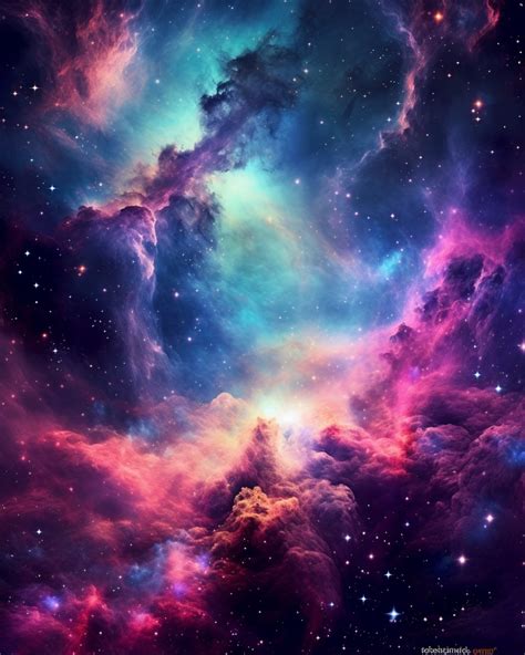 Nebula Igniting AI Art Image Epic Cosmic Scene Vibrant Purples, Blues, and Yellows Star-studded ...