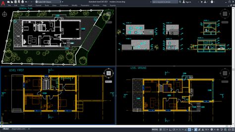 Modern House Plan [DWG]