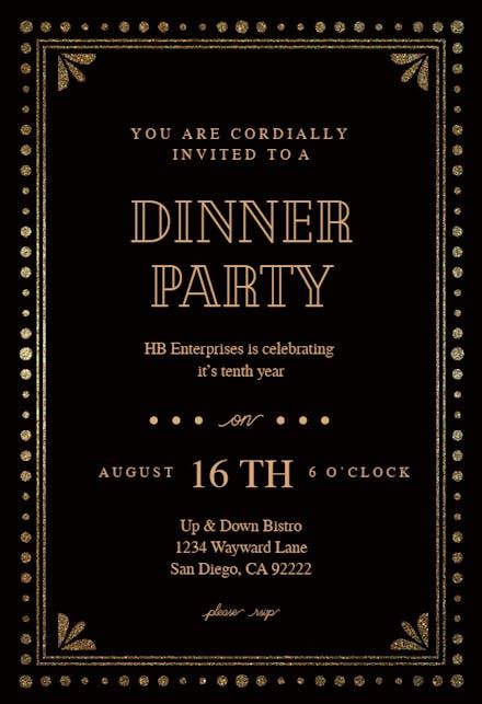 Formal Dinner Invitation Template Database