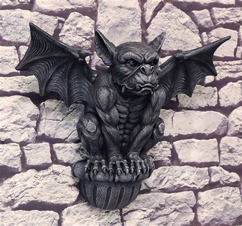 Ebros Large Gothic Winged Gargoyle On Ledge Wall Decor Hanging Sculpture 20"W | Gargoyles art ...