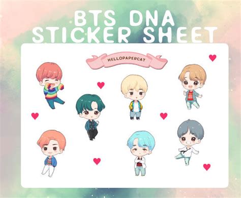 BTS DNA sticker sheet – HelloPapercat