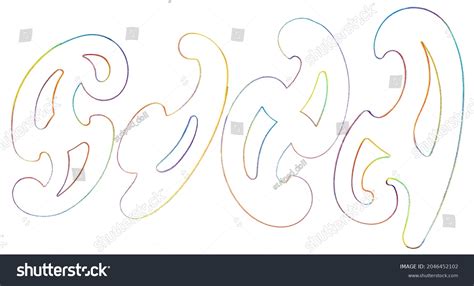 Linear Drawing Colored Pencil Patterns Set Stock Illustration 2046452102 | Shutterstock