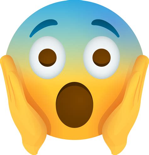 "Face screaming in fear emoji" Emoji - Download for free – Iconduck