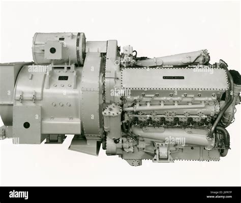 Napier Deltic rail traction diesel engine Stock Photo - Alamy