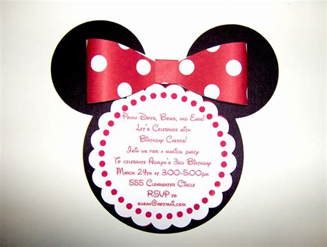 30 Minnie Mouse Invitation Wording | Example Document Template