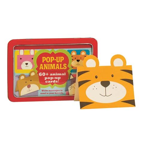 Pop-Up Animals Tin 60+ Animal Pop-Up Cards! | 3 Reviews | 5 Stars | Daedalus Books | D80109