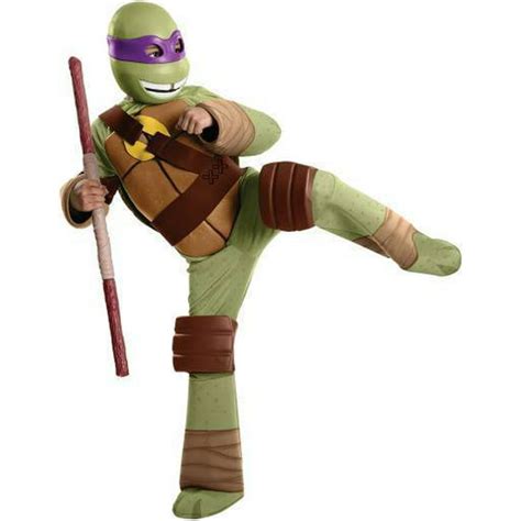 Boys Child Teenage Mutant Ninja Turtles Deluxe Padded Donatello Purple Costume - Walmart.com ...