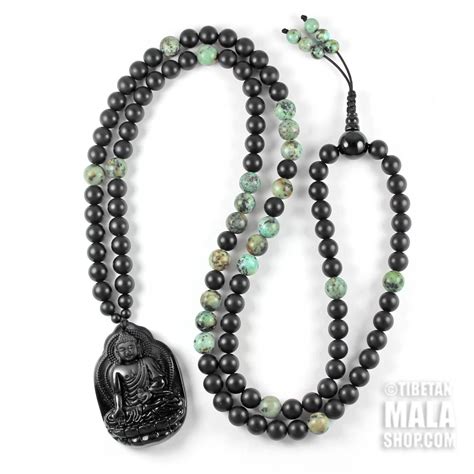 Buddha Beads ~ Onyx Mala Beads ~ Buddha Beads Necklace