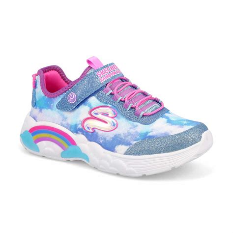 Skechers Girls' Rainbow Racer Light Up Sneake | SoftMoc.com