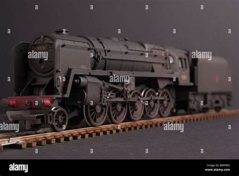 Class 9F Locomotive, BR, Weathered, front view Stock Photo - Alamy