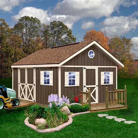 Best Barns 12-ft x 16-ft Fairview without floor Gable Engineered Storage Shed in the Wood ...