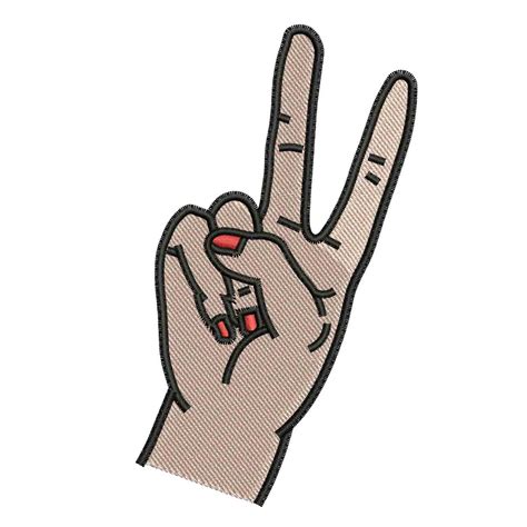 VICTORY SIGN (3 sizes) - Digi Embroidery