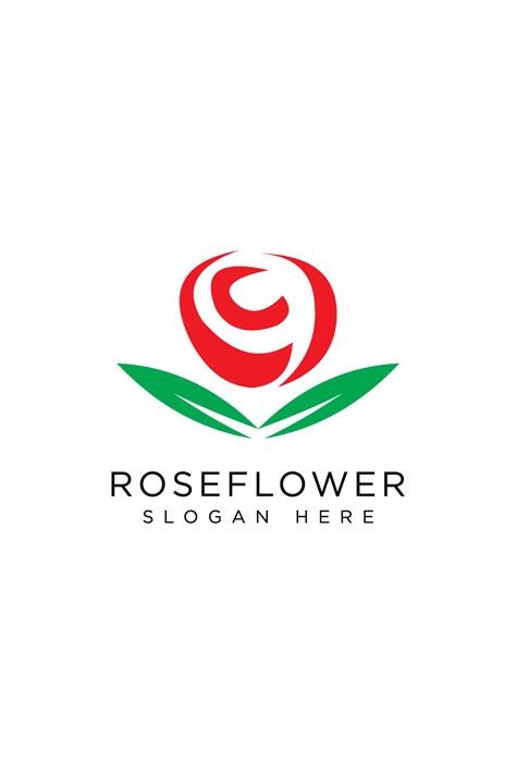 rose flower logo design vector - MasterBundles