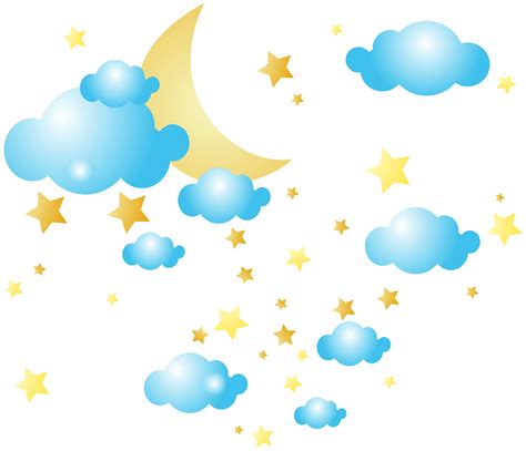 clipart stars and moon - Clipground