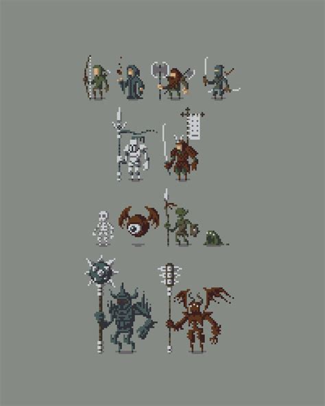 Pixel Characters by ObinSun.deviantart.com on @deviantART How To Pixel Art, Cool Pixel Art, Game ...