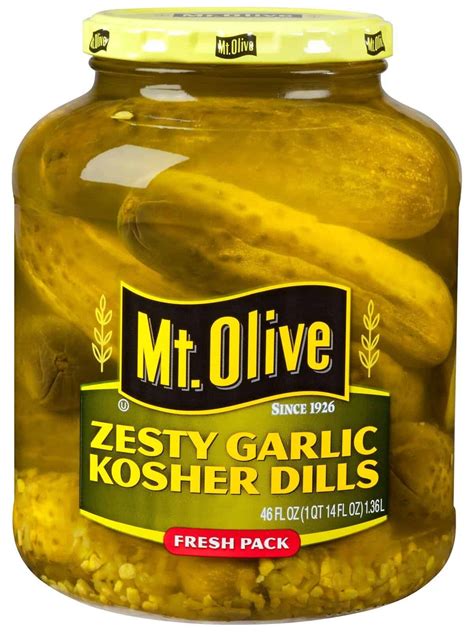 Zesty Garlic Kosher Dills - Mt Olive Pickles