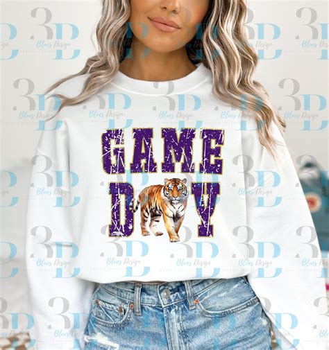 LSU Game Day Mascot Louisiana State Design Distressed Graphic for ...