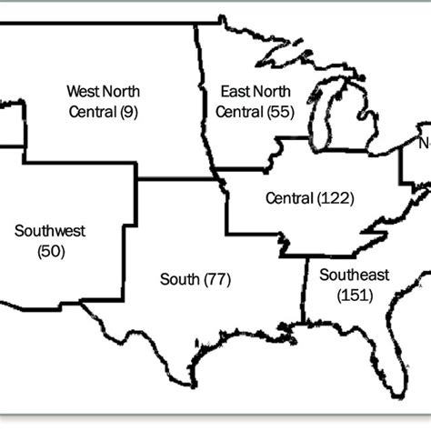 Climate regions of the United States, as defined by the National... | Download Scientific Diagram