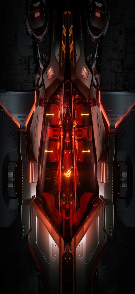 Download Asus ROG Phone Red Black Art Wallpaper | Wallpapers.com