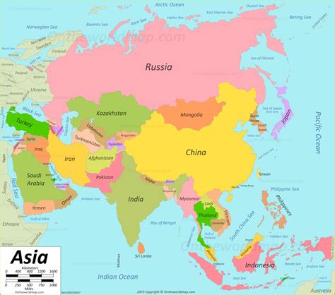 Asia Map Map Pictures - Riset