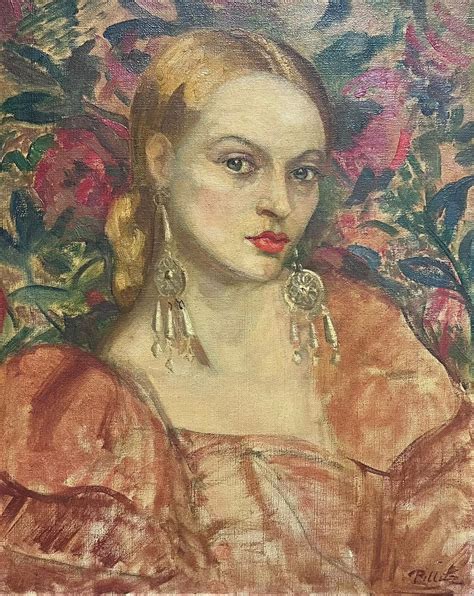 HEDWIG PILLITZ - 1930's Beautiful Portrait Oil Painting of Young Blonde ...