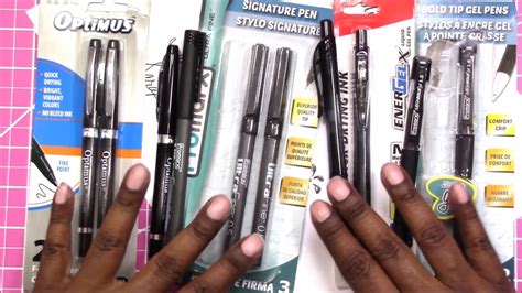 Demo/Review: Dollar Tree Felt Tip Pens and Gel Pens - YouTube