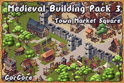 Medieval Building Pack 3 CorCore Town Market Square | Game Content ...