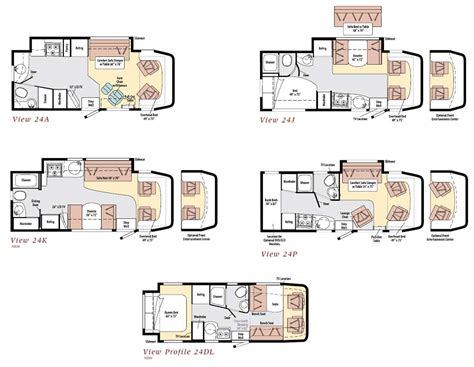 Winnebago View class C motorhome floorplans